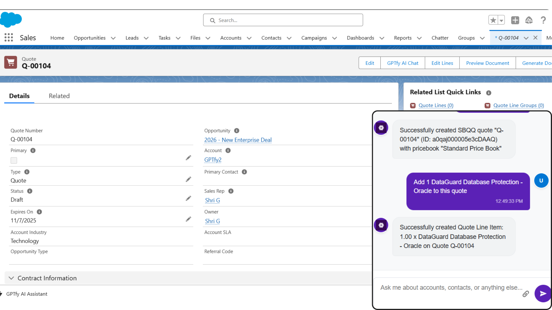 AI for Salesforce CPQ - Security and Architecture