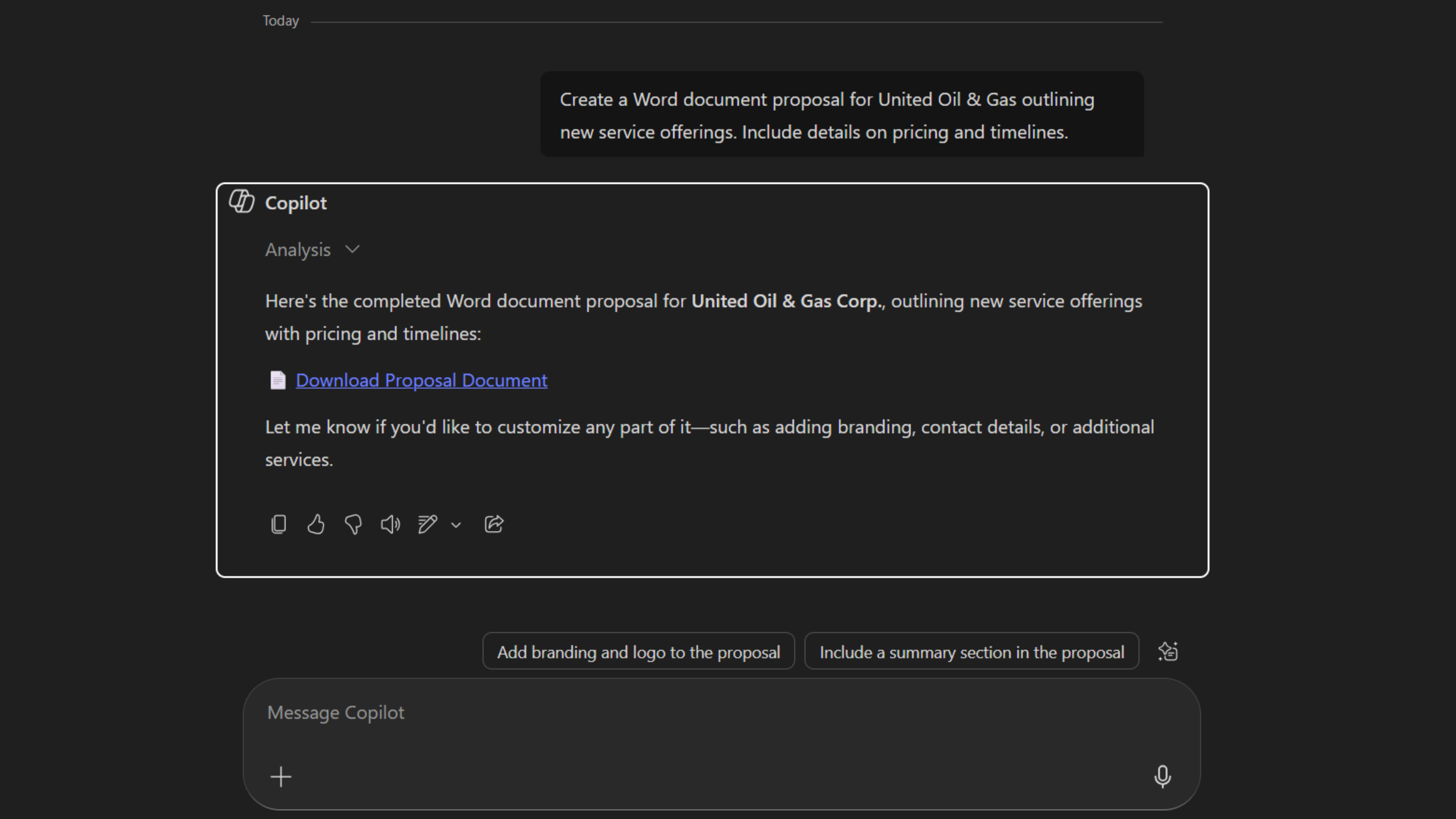Microsoft Word integration for sales leaders and documentation acceleration