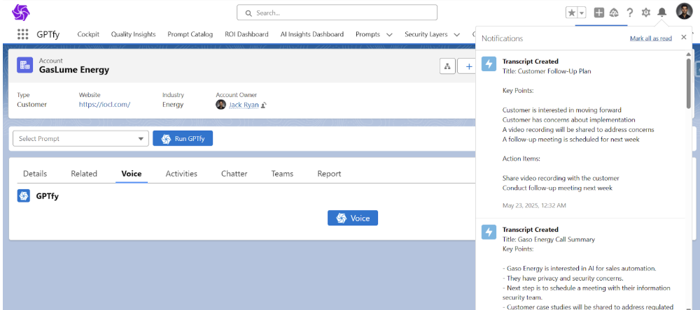 Operations ROI demonstration