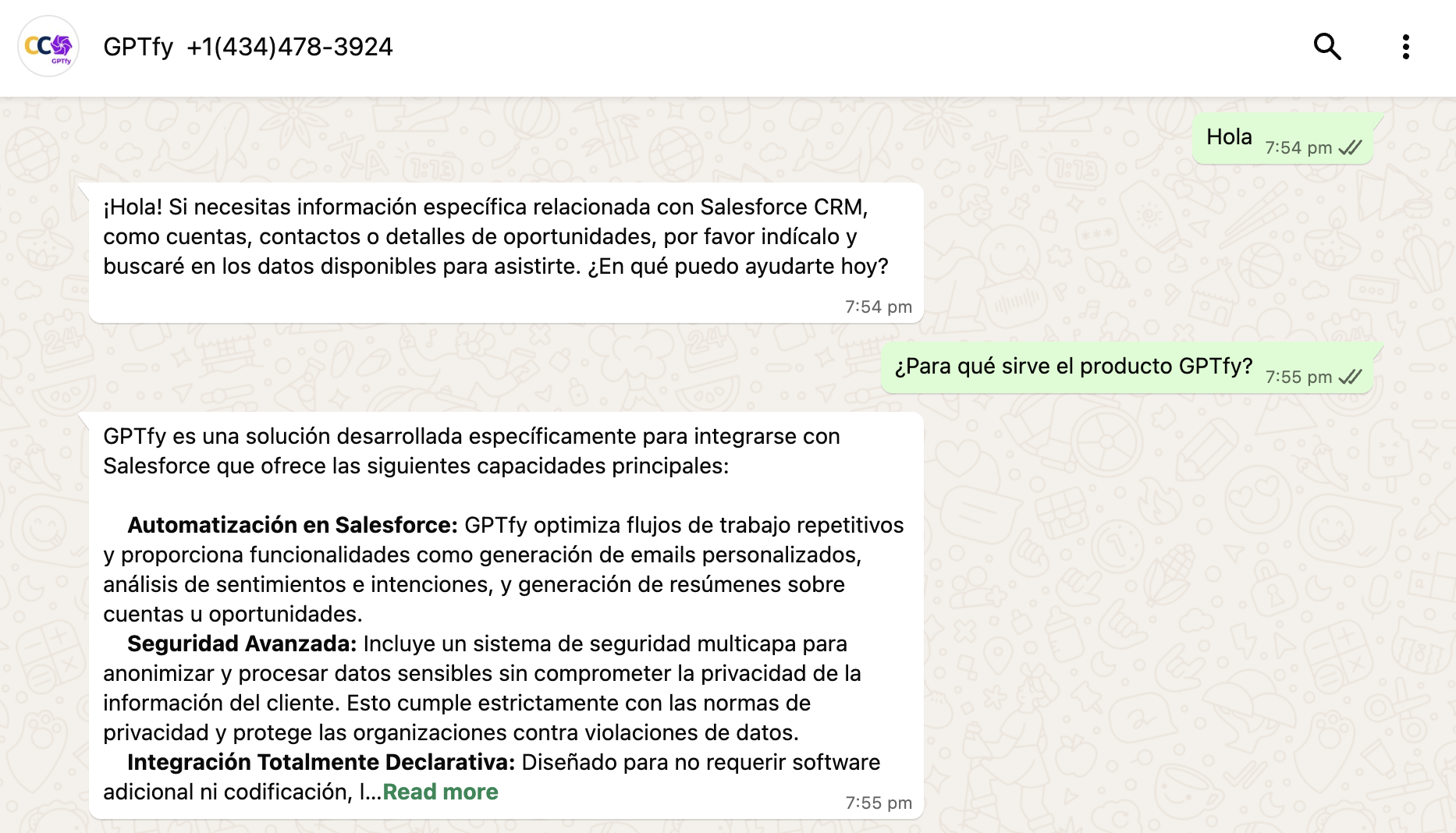 Customer service with WhatsApp voice and text support